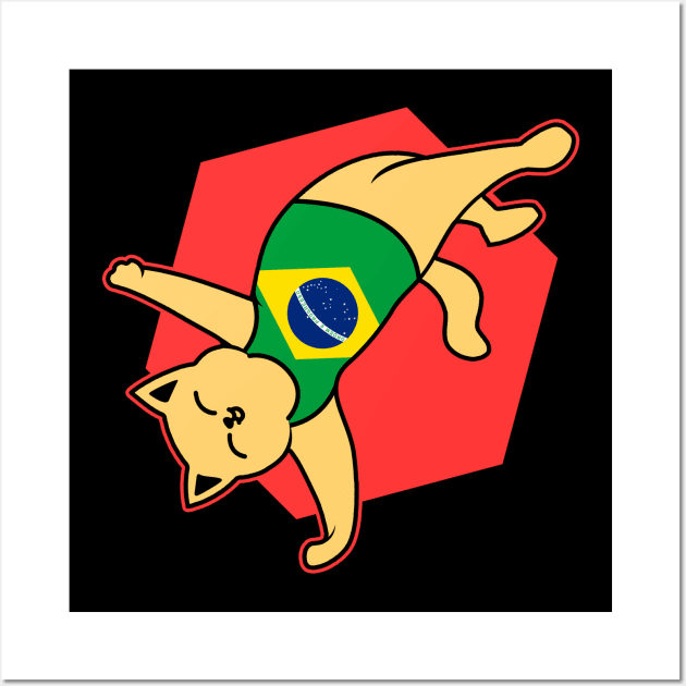 Capoeira Cat Wall Art by LetsBeginDesigns